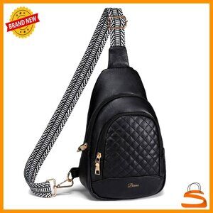 Anti-Theft Crossbody Bag RFID Blocking Vegan Leather Sling Handbag